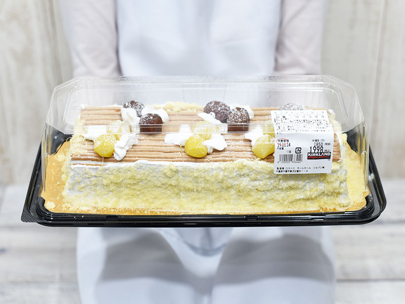 コストコの大型スイーツ モンブランバーケーキ はマロン風味のショートケーキって感じ Mitok ミトク