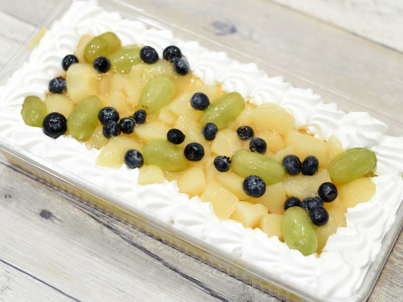 コストコの1 5kgスイーツ 洋ナシスコップケーキ はジューシー感いっぱいのフルーツ盛り Mitok ミトク
