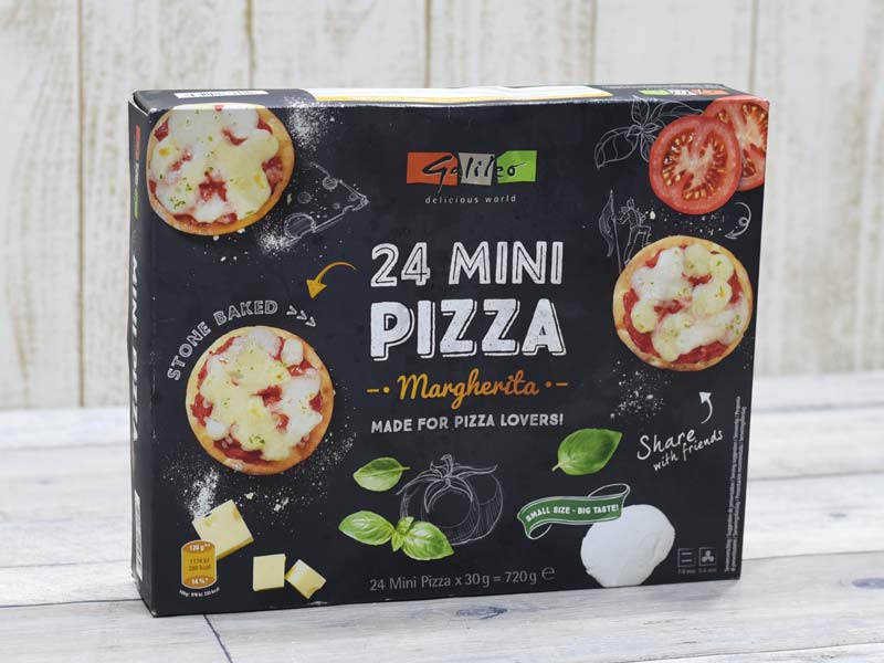 コストコの24枚ミニピザ『ガリレオ マルゲリータ』は軽食・おやつフードにちょうどいいサイズ感