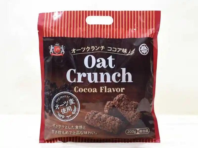 業務スーパーの『オーツクランチ ココア味』は地味な甘さがウケている？ ザクザク食感と控えめ風味のおやつバー